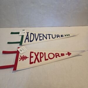 Retro Pennant Wall Art camp Camping Travel Explore Adventure Decor College